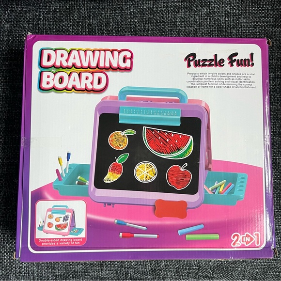 NIB Double Sided Drawing Board with Accessories - Picture 3 of 4